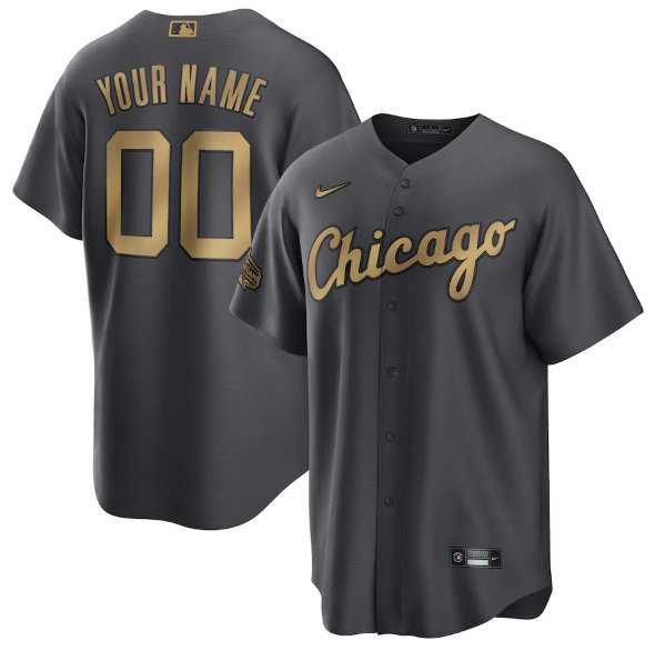 Customized Men's Chicago White Sox Active Player Charcoal 2022 All-Star Cool Base Stitched Jersey,We sell and wholesale Customized Men's Chicago White Sox Active Player Charcoal 2022 All-Star Cool Base Stitched Jersey on line form chian!
